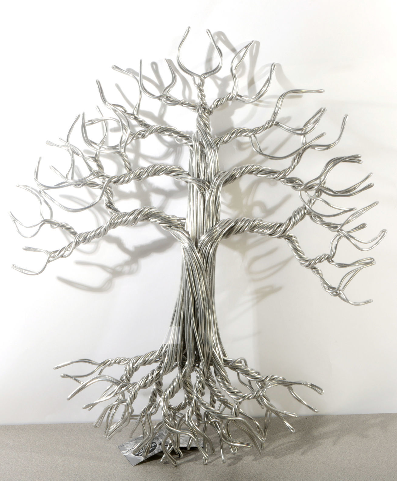 Twisted metal tree wall hanging